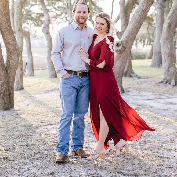 Dresses & Skirts - Red dress almost wine color.​​​​​​​​